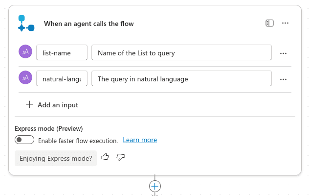 Add Text Inputs (note: you only need the list-name input)