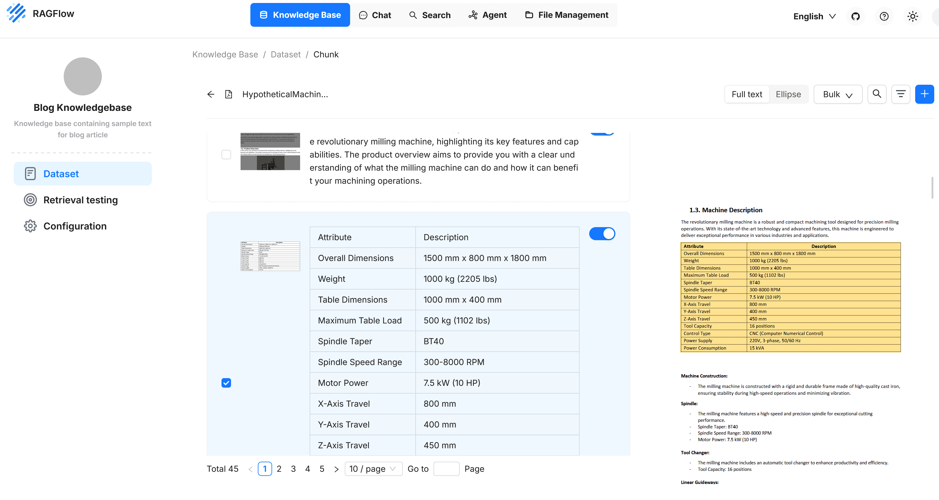 RAGFlow Document Chunks